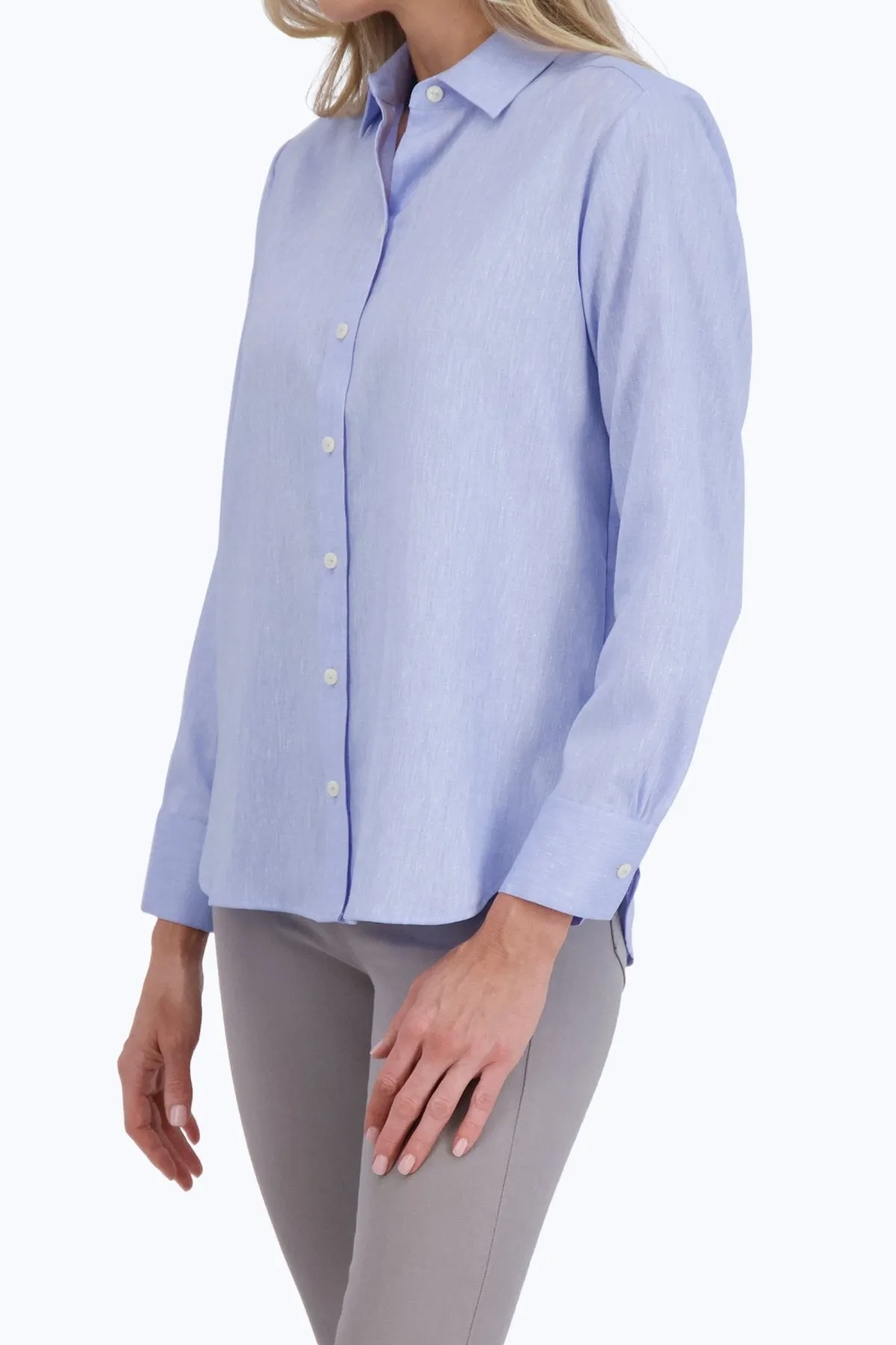 Meghan Easy Care Solid Linen Shirt