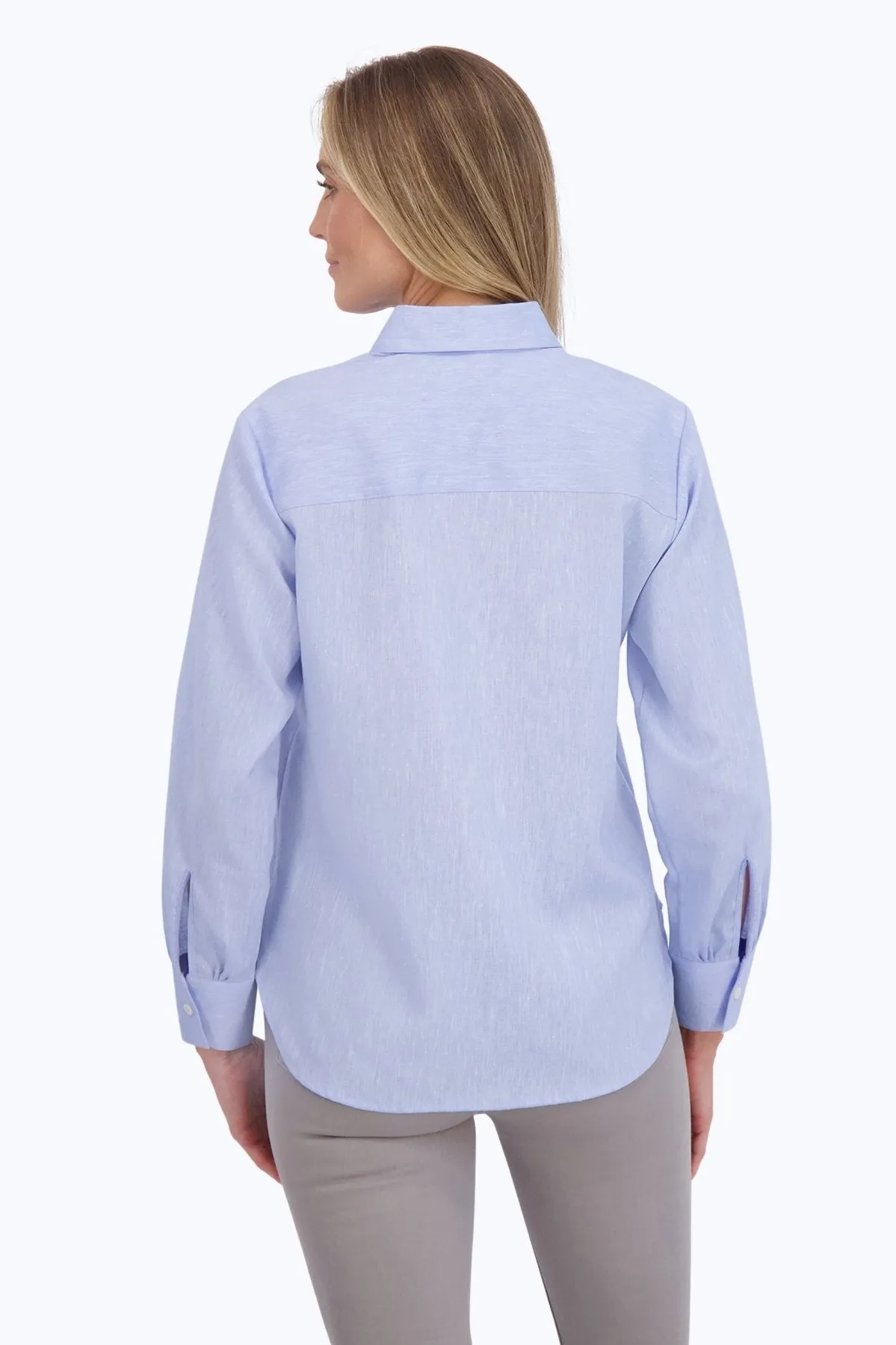 Meghan Easy Care Solid Linen Shirt