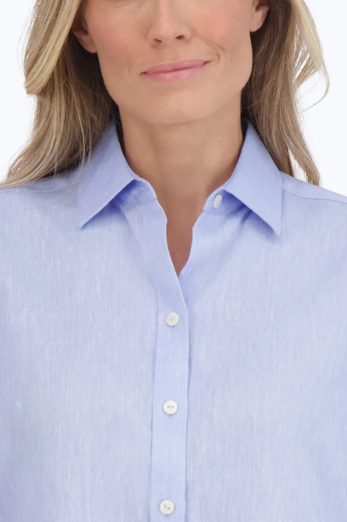 Meghan Easy Care Solid Linen Shirt