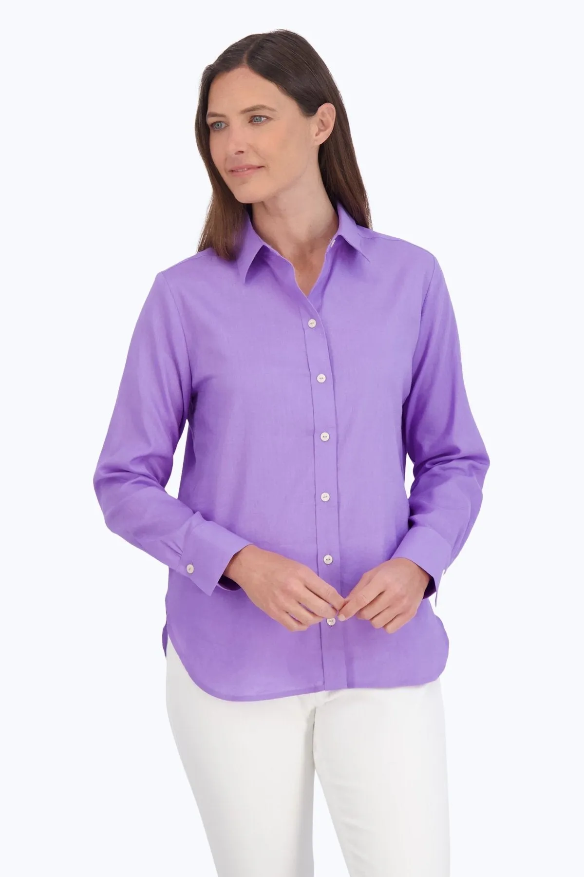 Meghan Easy Care Solid Linen Shirt