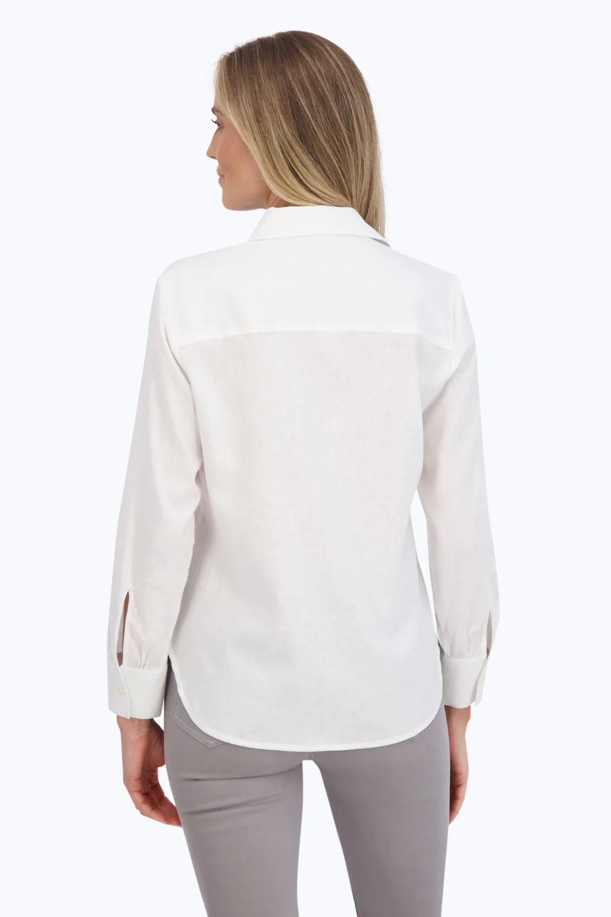 Meghan Easy Care Solid Linen Shirt