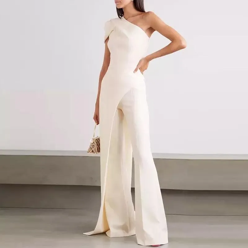 Meghan Statement Jumpsuit in White