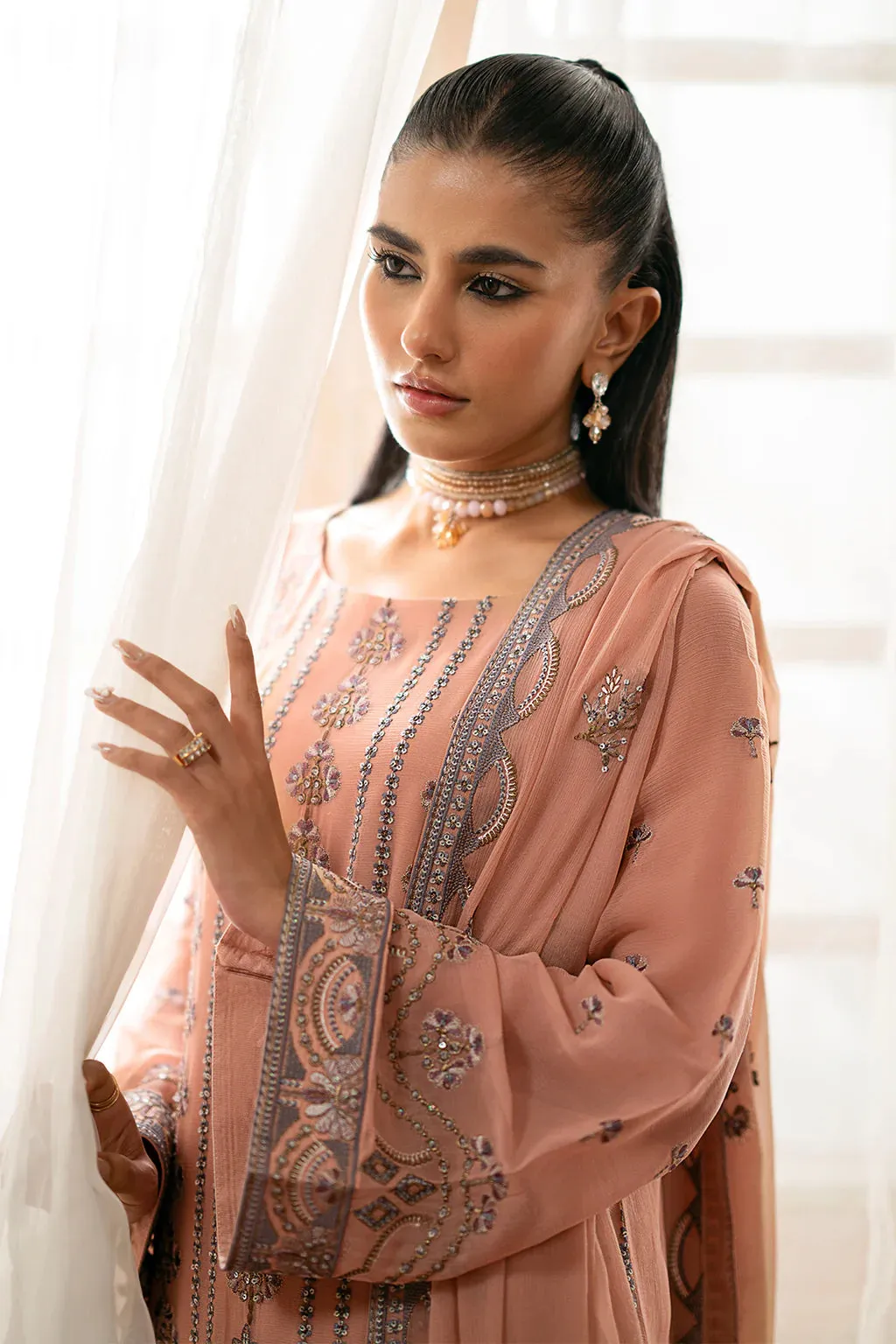 Mehar Bano Kuch Khas By Flossie Chiffon Collection'24 - ALMA