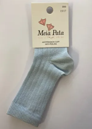 Meia Pata Blue Ribbed Knee High Socks