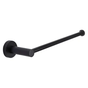 Meir Round Matte Black Guest Towel Rail