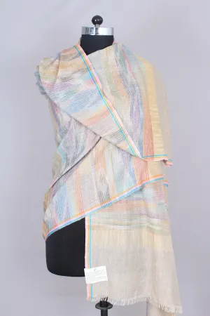 Melanie Metallic Strips Cashmere Shawls