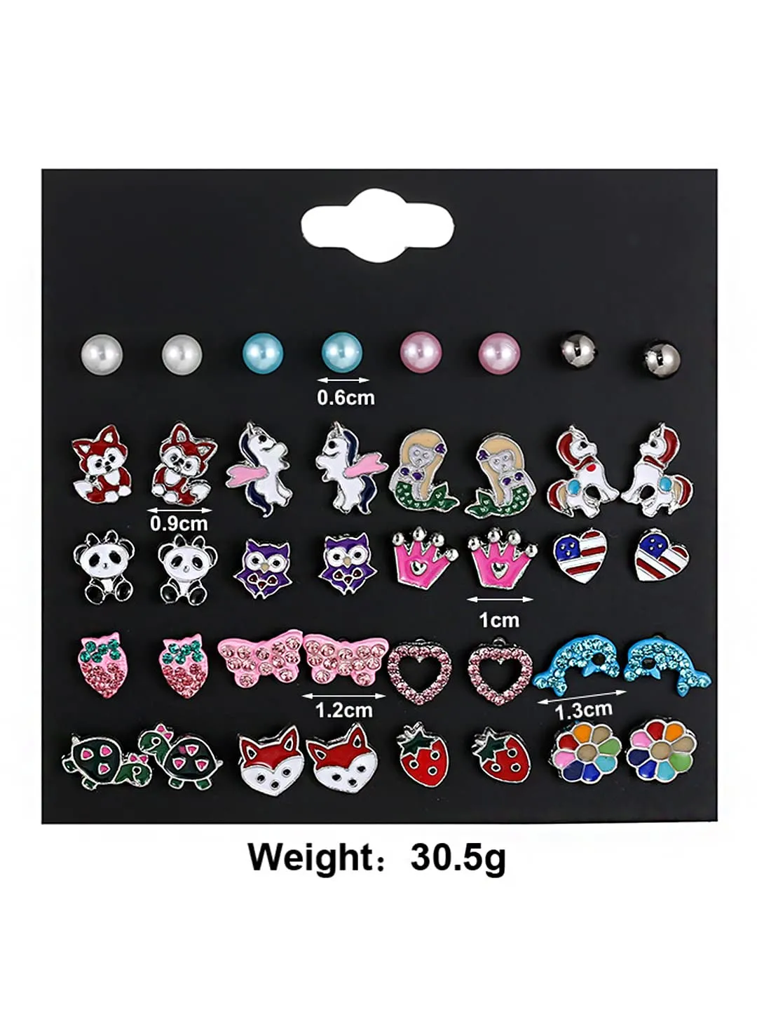 Melbees by Yellow Chimes Stud Earrings for Girls Set of 20 Pairs of Cute Shapes,Characters,Floral Shaped Combo Studs Earrings For Kids And Girls