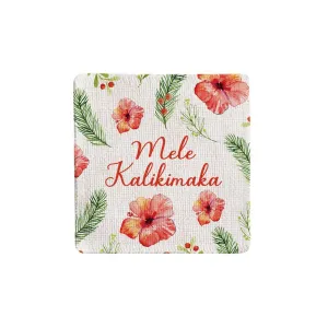 Mele Hibiscus Fabric Coaster