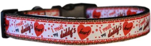 Melt Daddy's Heart Nylon Dog Collar Md Narrow