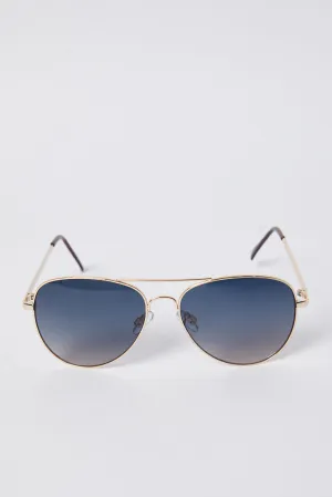 Men Blue Aviator Sunglasses