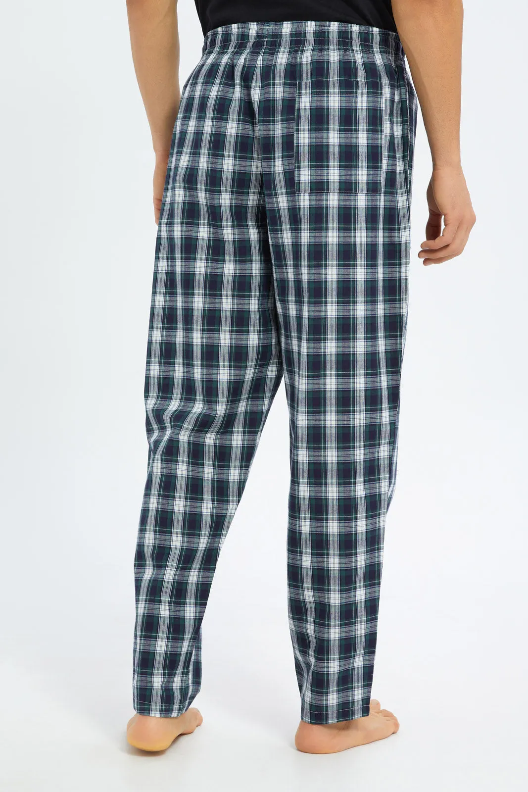 Men Blue Checked Pyjama Bottom