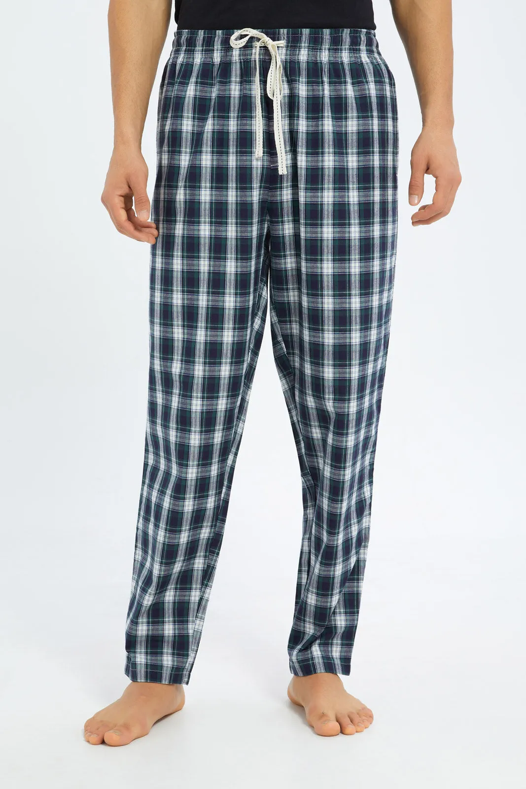 Men Blue Checked Pyjama Bottom