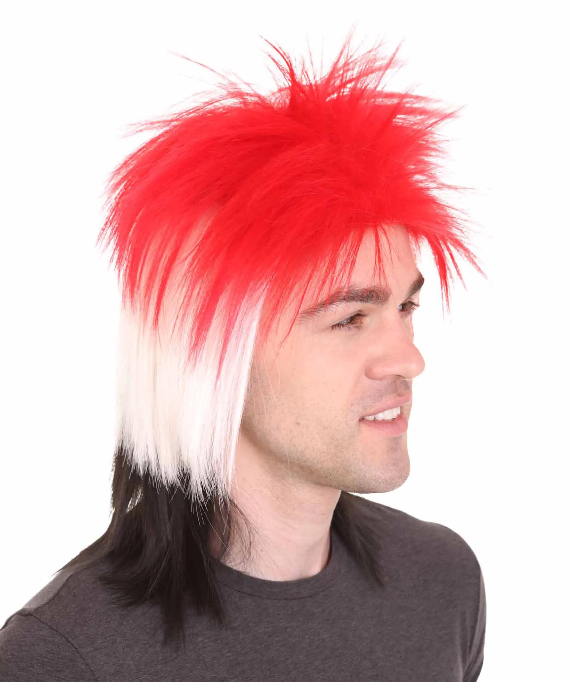 Men Flag Sports,80's Mullet Wigs Collection | Premium Breathable Capless Cap