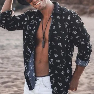 Men Floral Printed Long Sleeves Shirt