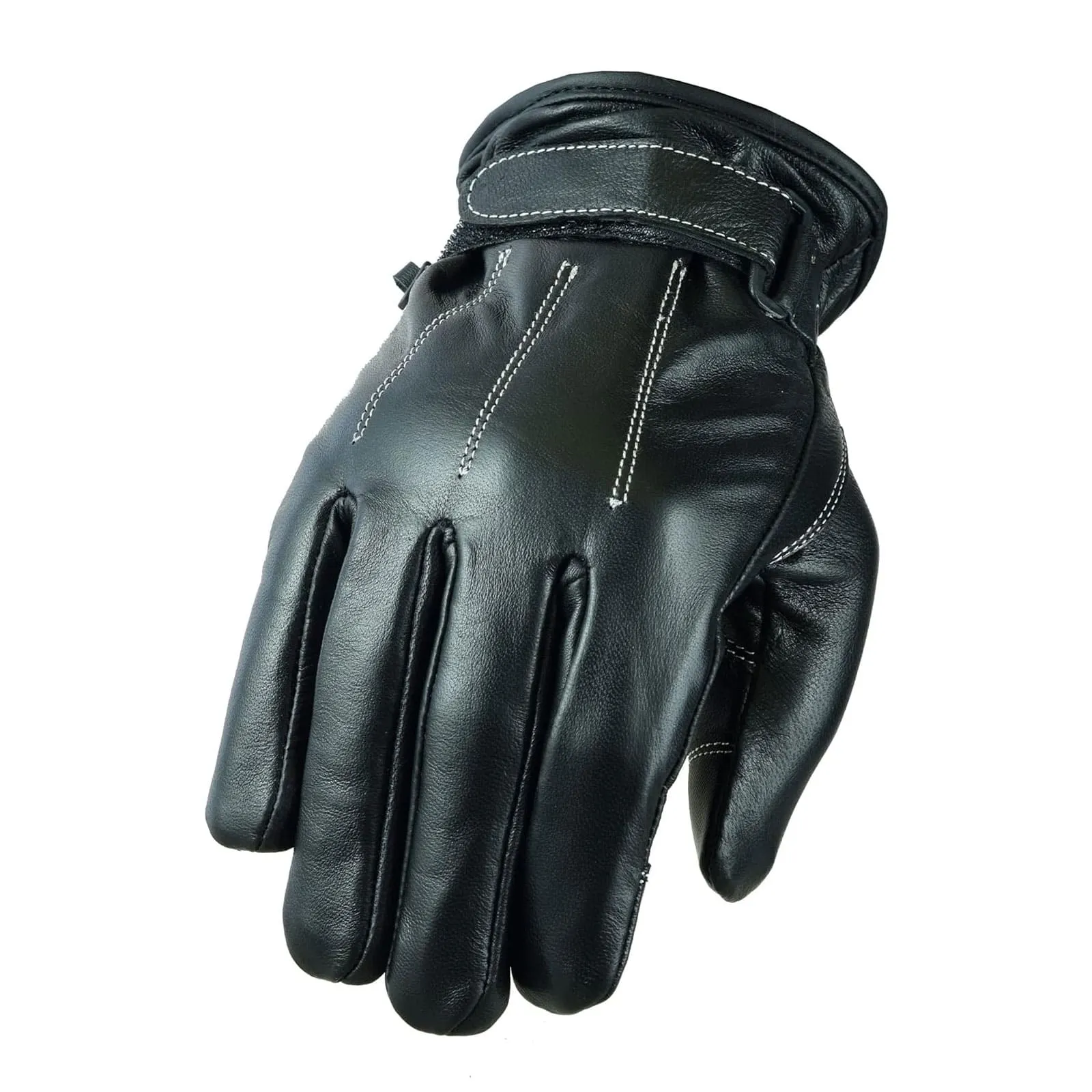 Men Genuine Sheep Leather Winter Gloves