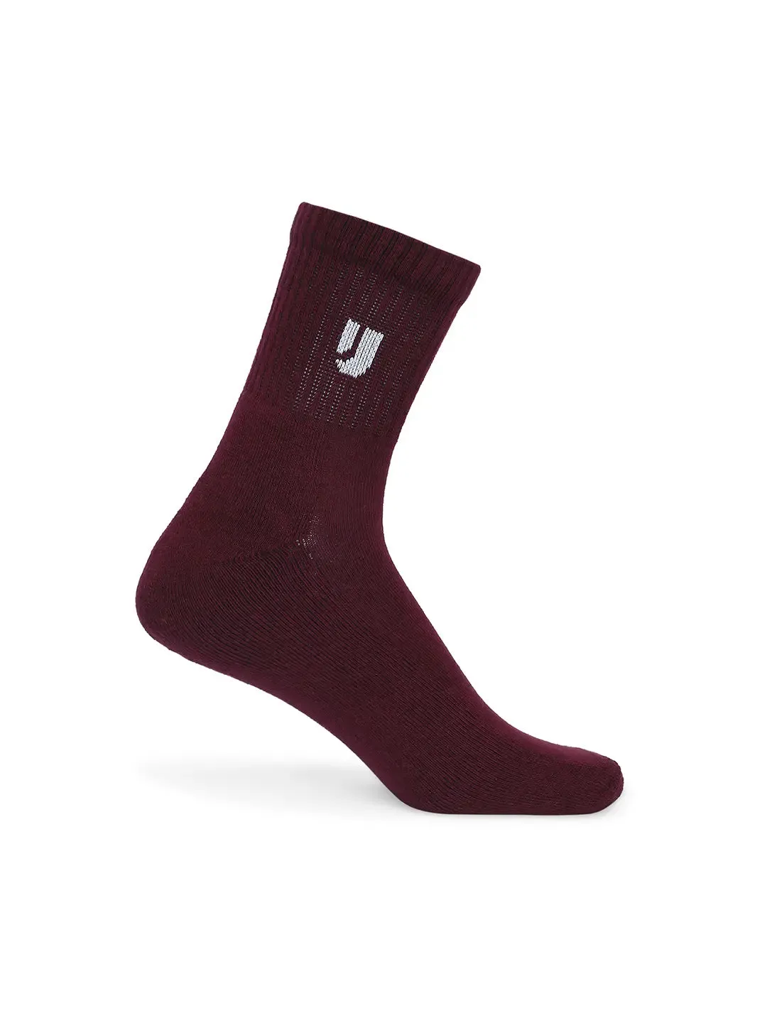 Men Navy & Maroon Cotton Blend Ankle Length Socks - Pack Of 2 - Underjeans By Spykar