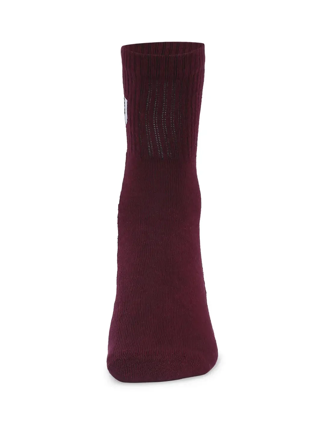 Men Navy & Maroon Cotton Blend Ankle Length Socks - Pack Of 2 - Underjeans By Spykar