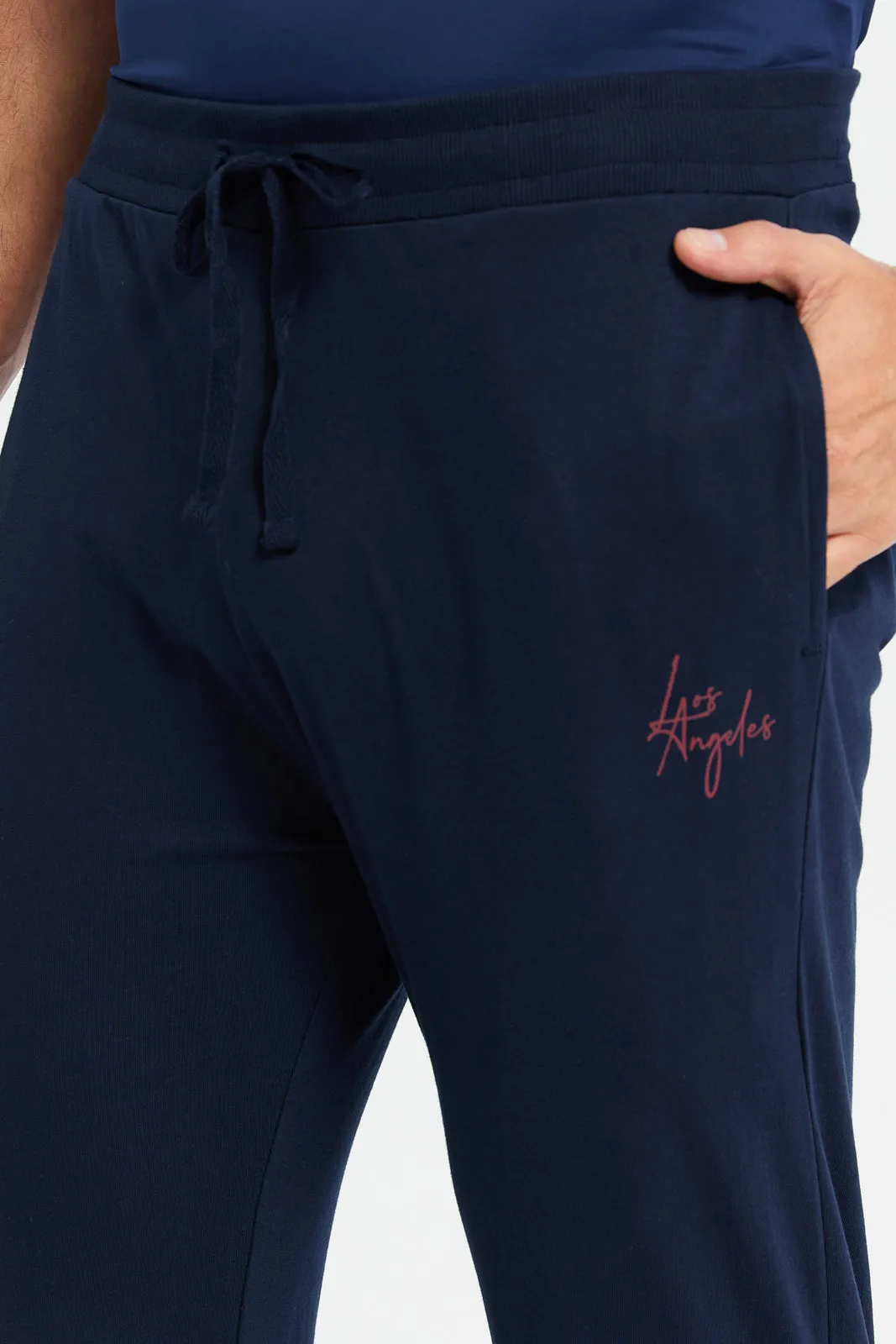 Men Navy Printed Pyjama Bottom