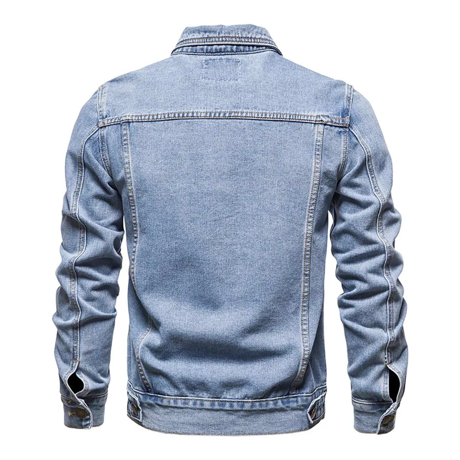 Men Oversized Denim Jacket plus Size Lightweight Button down Lapel Jean Coat Big and Tall Outwear Jackets