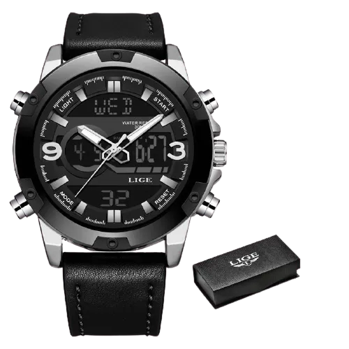 Men Quartz LED Digital Waterproof Military Watches