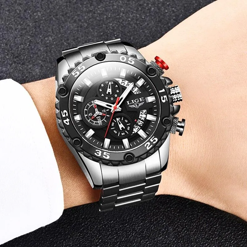 Men Quartz Sports Chronograph Casual Waterproof Wrist Watches