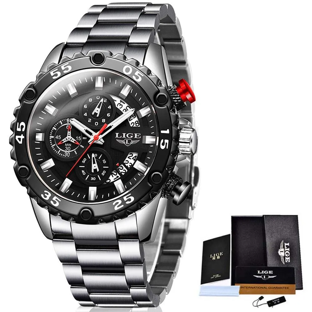 Men Quartz Sports Chronograph Casual Waterproof Wrist Watches