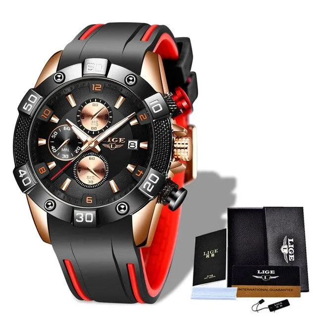 Men Quartz Sports Chronograph Casual Waterproof Wrist Watches