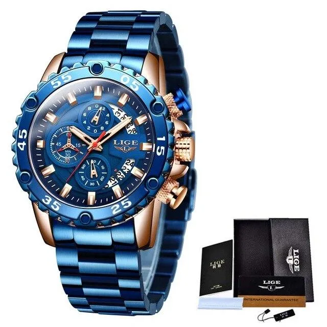 Men Quartz Sports Chronograph Casual Waterproof Wrist Watches