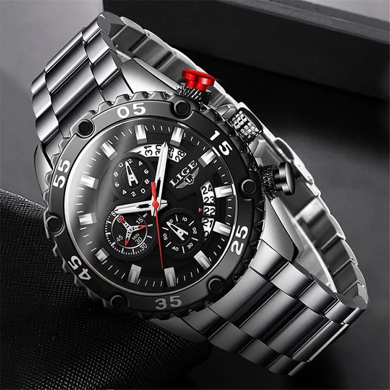 Men Quartz Sports Chronograph Casual Waterproof Wrist Watches