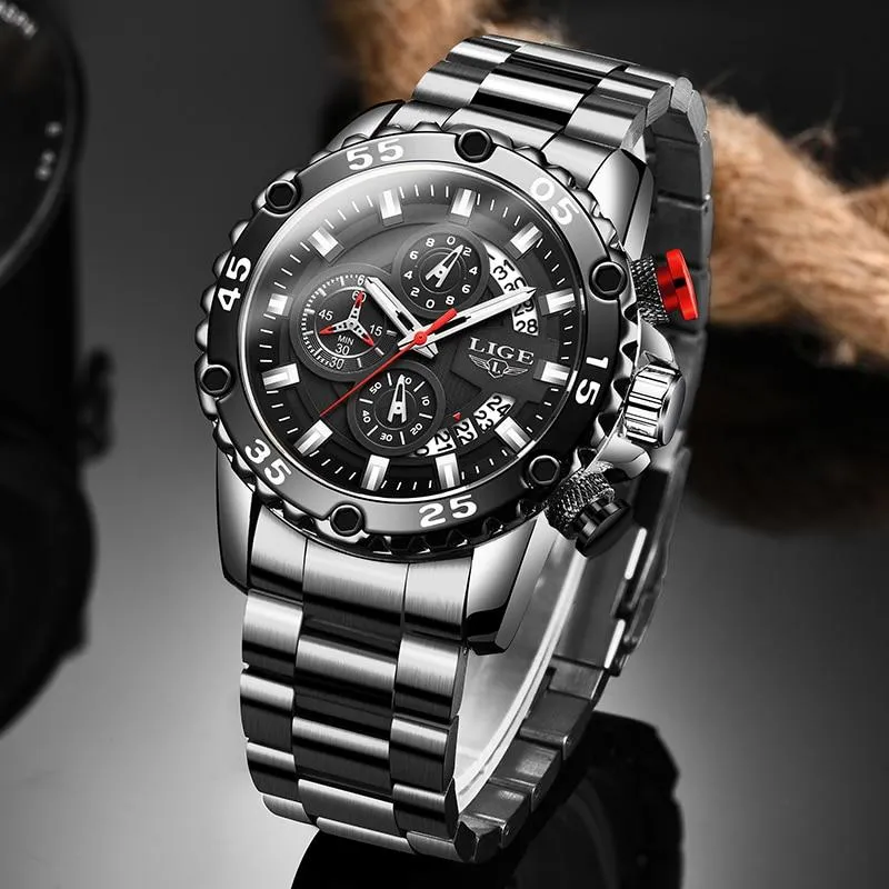 Men Quartz Sports Chronograph Casual Waterproof Wrist Watches