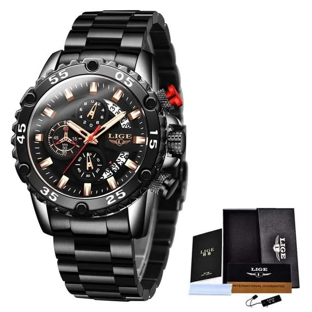 Men Quartz Sports Chronograph Casual Waterproof Wrist Watches