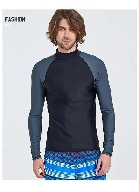 Men Rashguard: Solid Long Sleeve