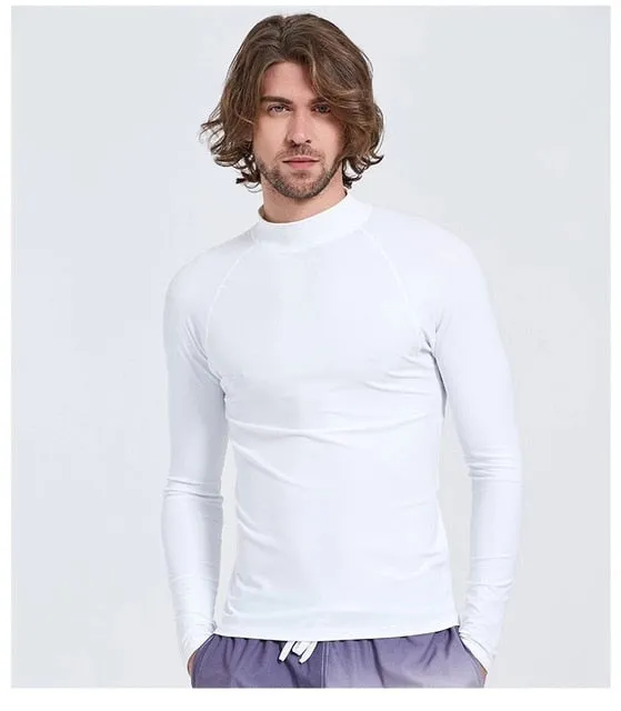 Men Rashguard: Solid Long Sleeve