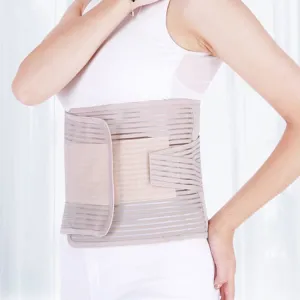 Men Women Universal Breathable Waist Protection Lumbar Spine Waist Belt, Size:XXL(Skin Color)