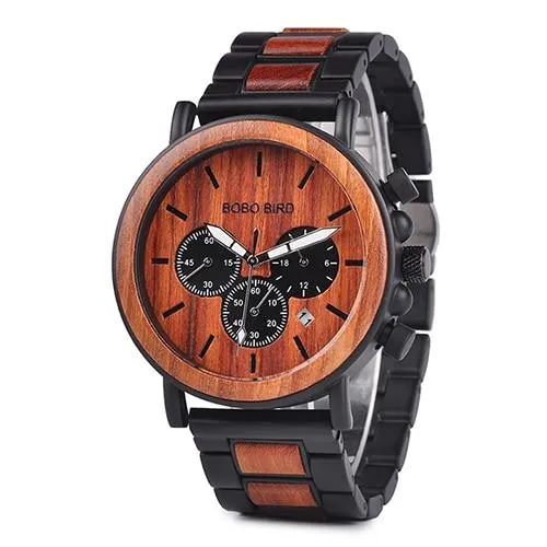 Men Wooden Stylish fashionable Military Watches