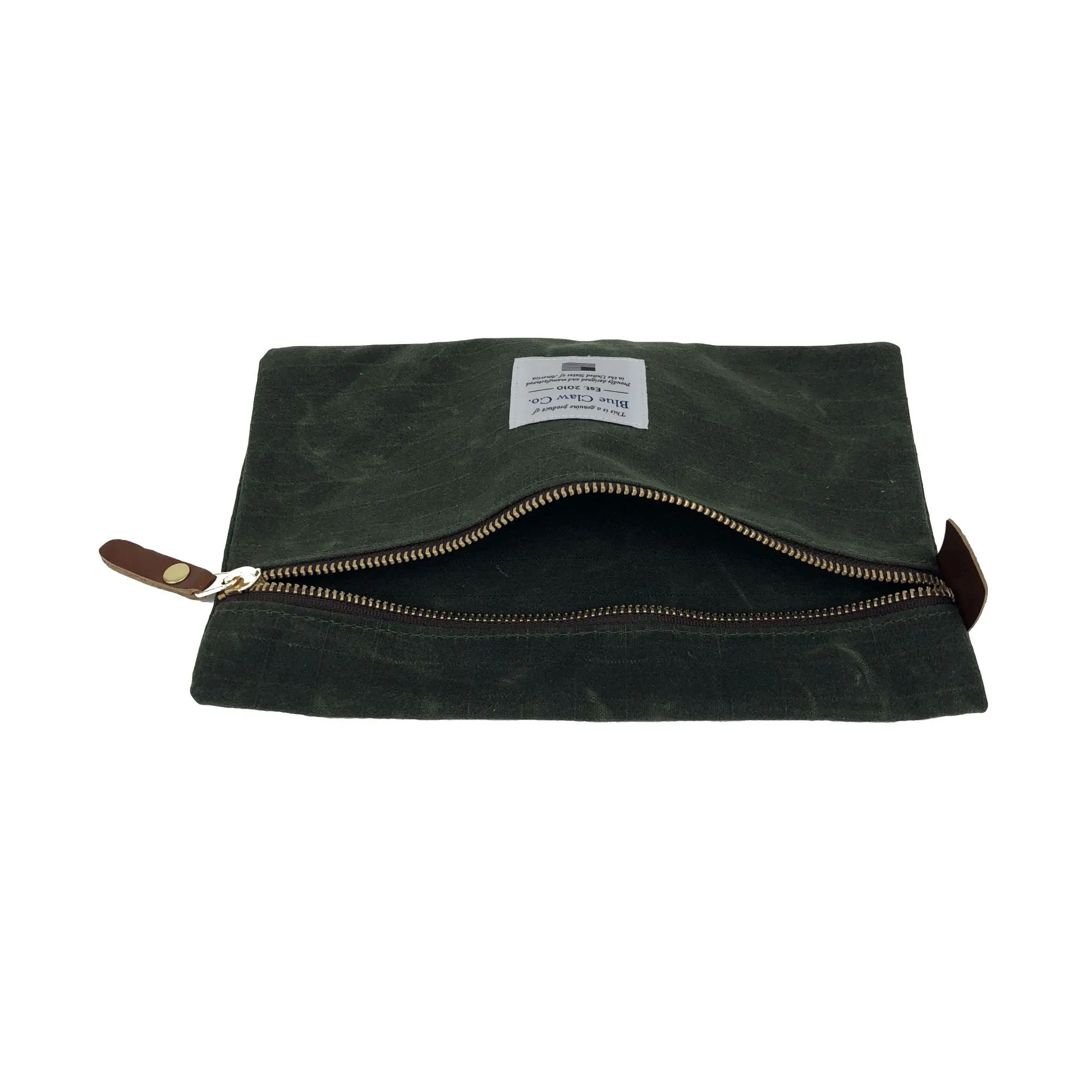 Menara Gridwax Zip Pouch, Olive