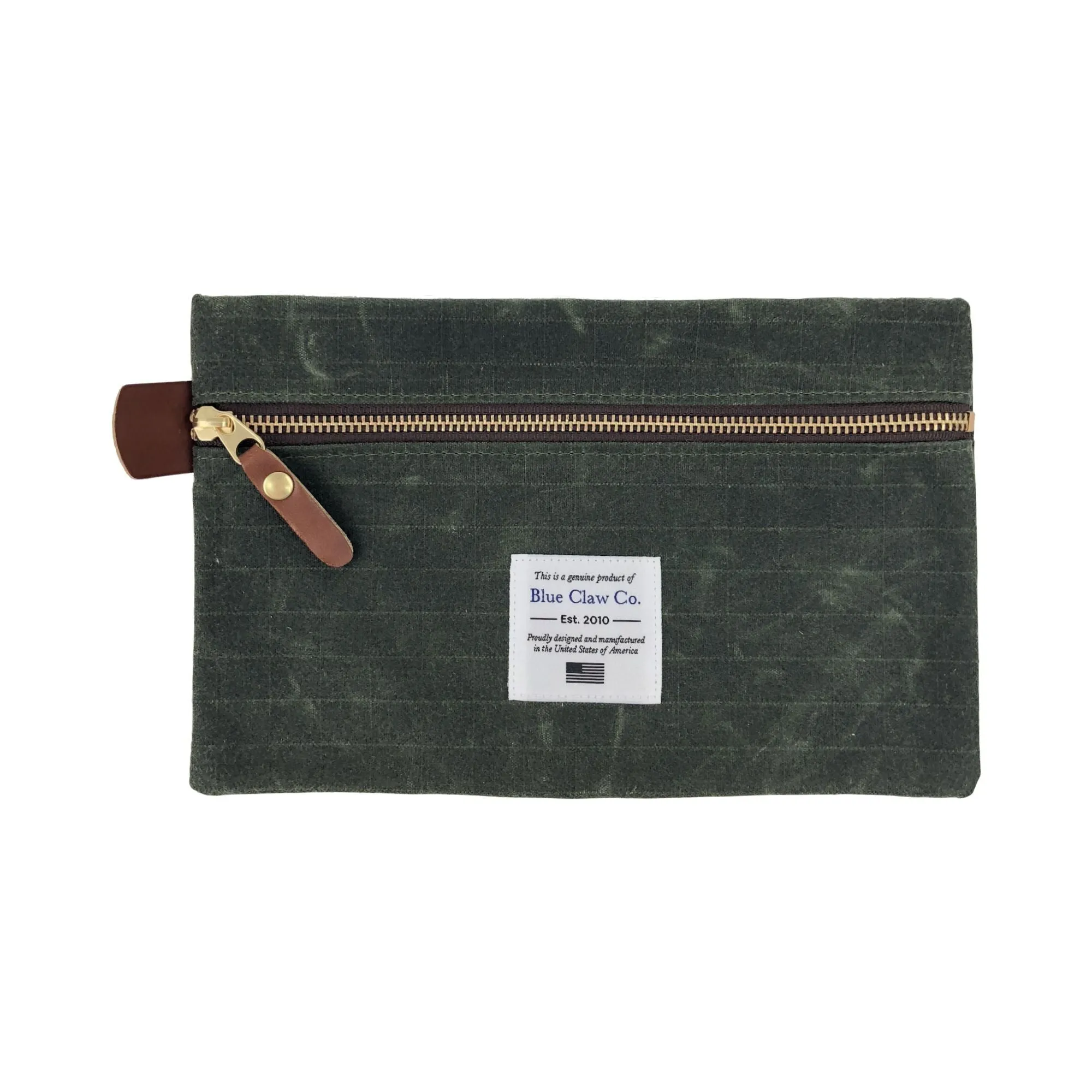 Menara Gridwax Zip Pouch, Olive