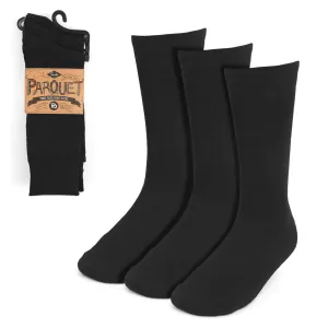 Men's 3 Pack Black Crew Socks