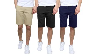 Men's 3Pack Cotton Stretch Chino Shorts