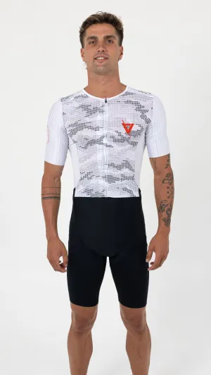 Mens Aero Sleeved Tri Suit White Camo