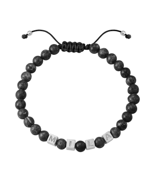 Men’s Alpha Block Bracelet - 925 Sterling Silver