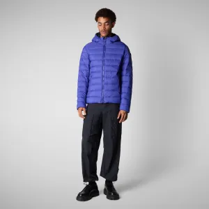 Men's  animal free hooded Animal free Puffer jacket Hector in gentian blue