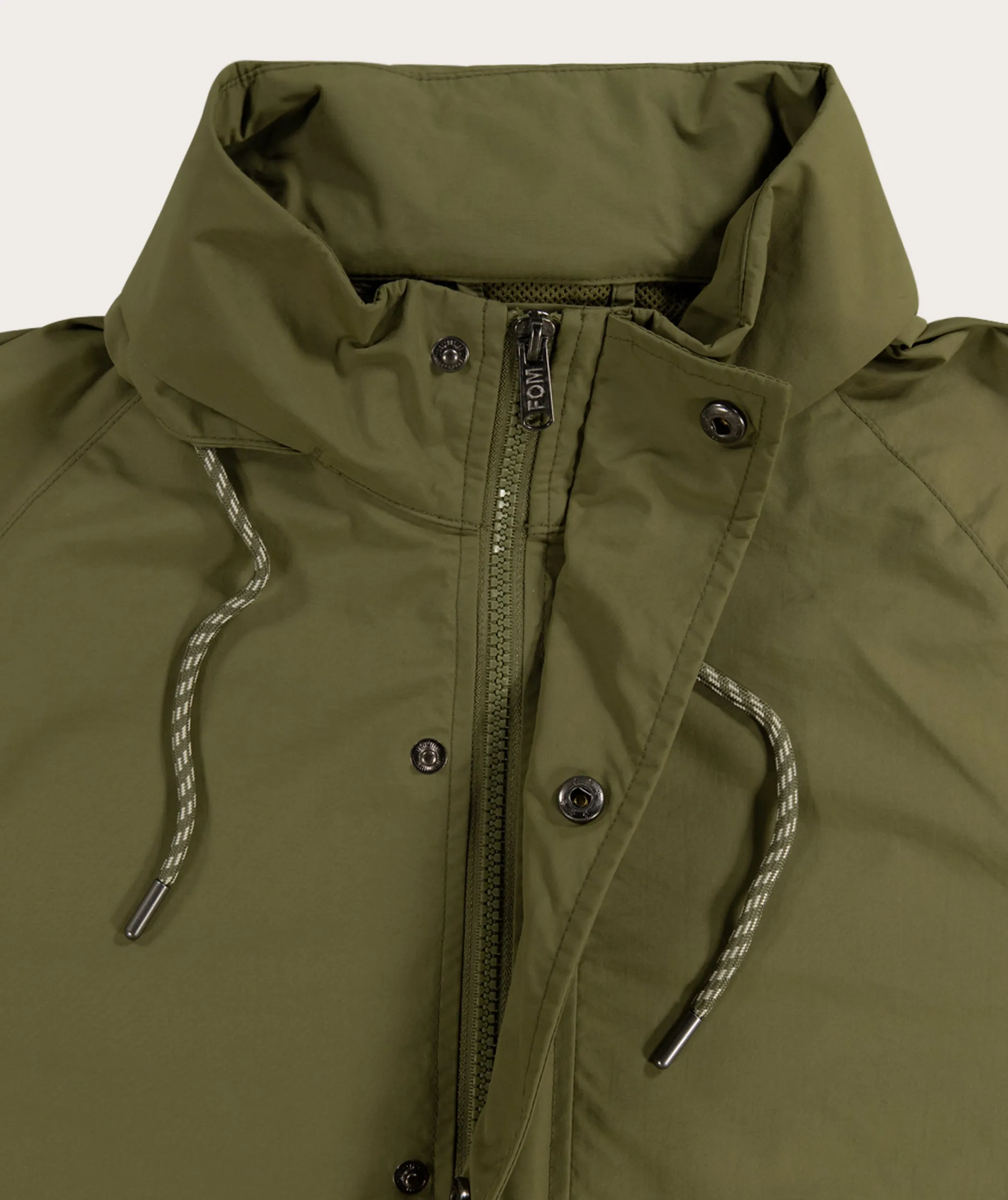 Mens Anorak - Green Colour block