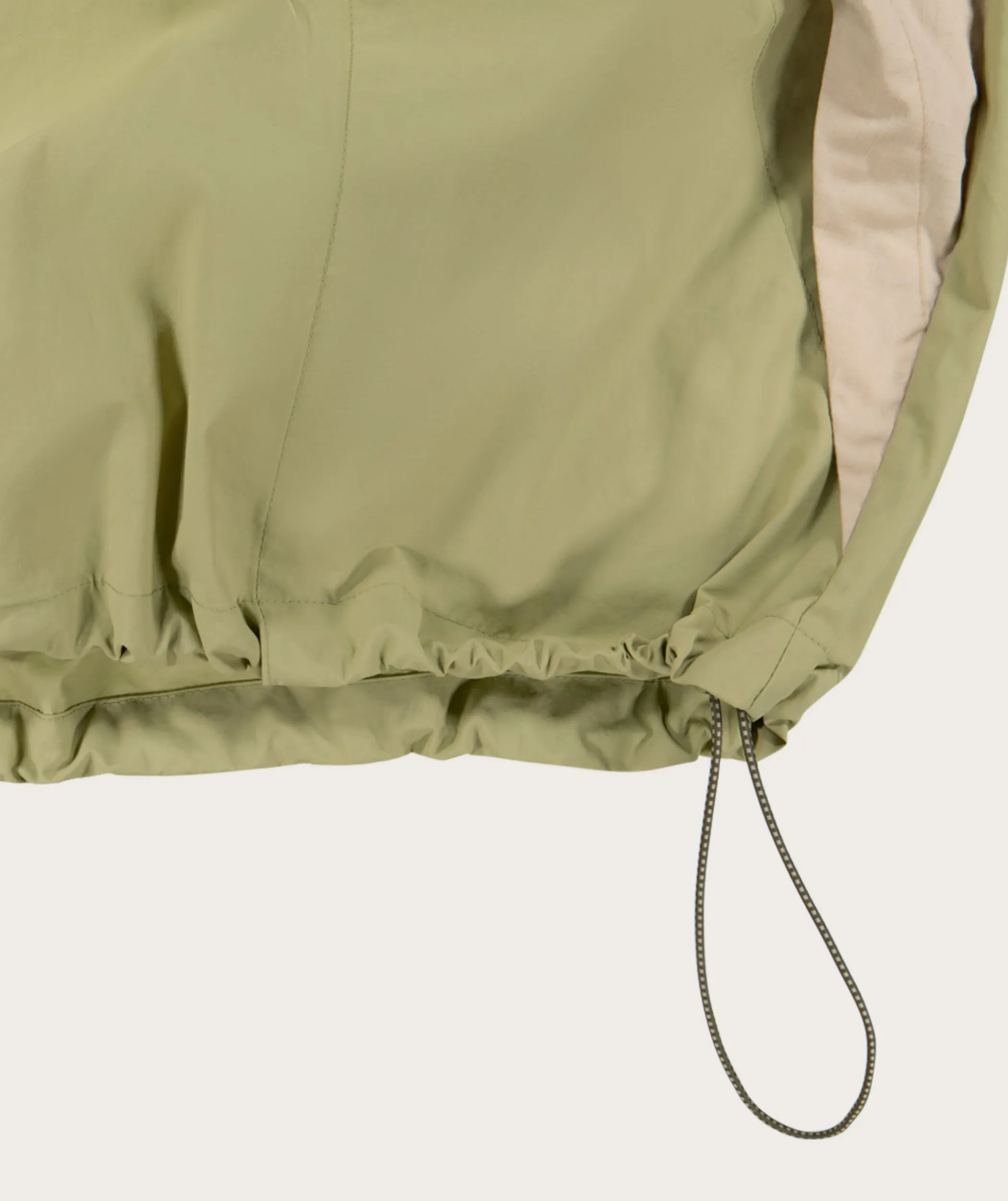 Mens Anorak - Green Colour block