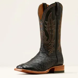 Mens Ariat Showboat Cowboy Boot - Black Full Quill/Ancient Black