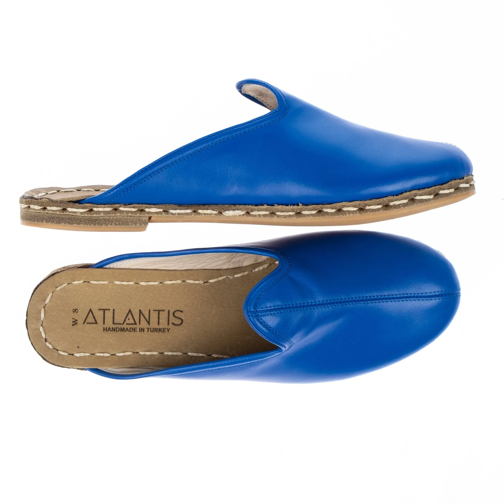 Men's Azure Blue Turkish Slippers