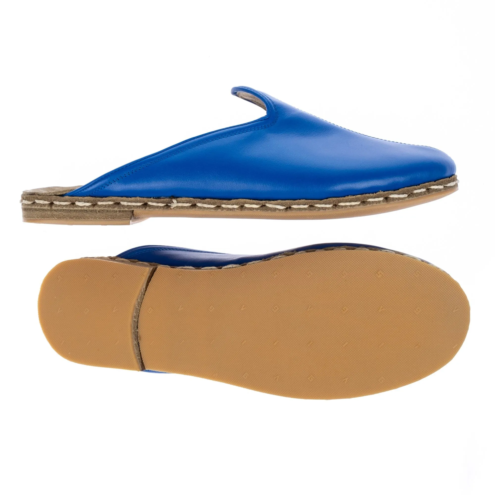 Men's Azure Blue Turkish Slippers