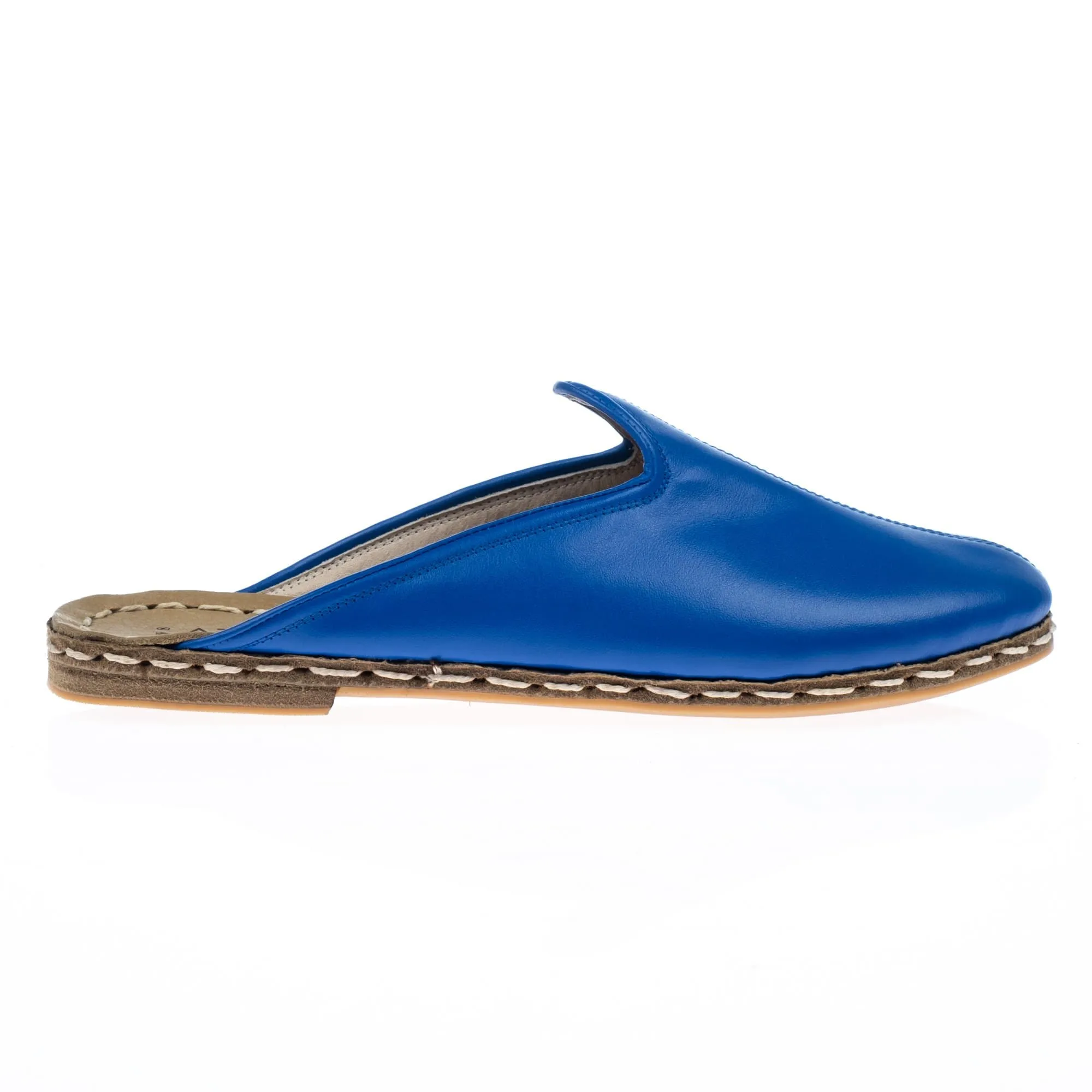 Men's Azure Blue Turkish Slippers