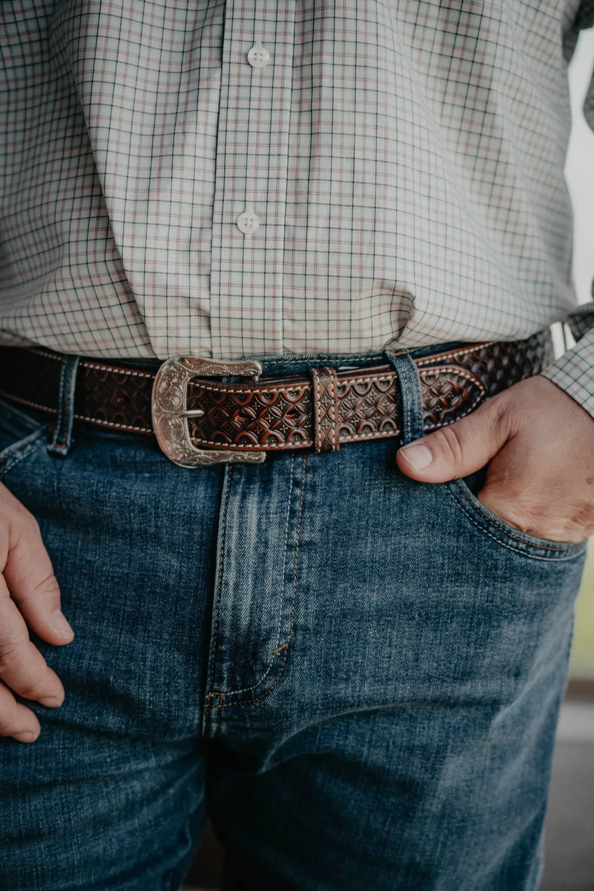 Men's Basketweave Leather Belt (30 - 46")