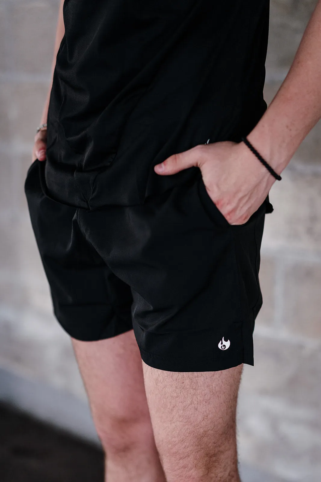 Men's Black Athletic Shorts